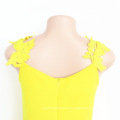 Fashion Evening Wide Leg Yellow Floral Sexy Club Zipper One Piece Jumpsuit Women